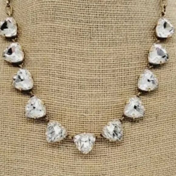 EUC Stella & Dot Sommervell Crystal Necklace Gold Vintage - Picture 2 of 8